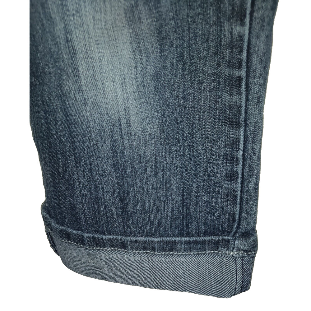 Earl Jean Denim Capris Blue Jeans Sz 8 Rhinestones Embellished BLING Stretch - Picture 5 of 15